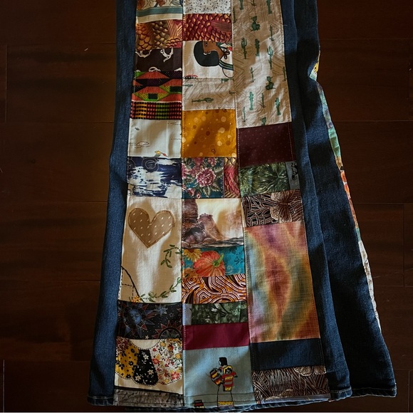 Harper jeans bellbottom patchwork phish llama donuts hippie shakedown patchpixie - Picture 7 of 11